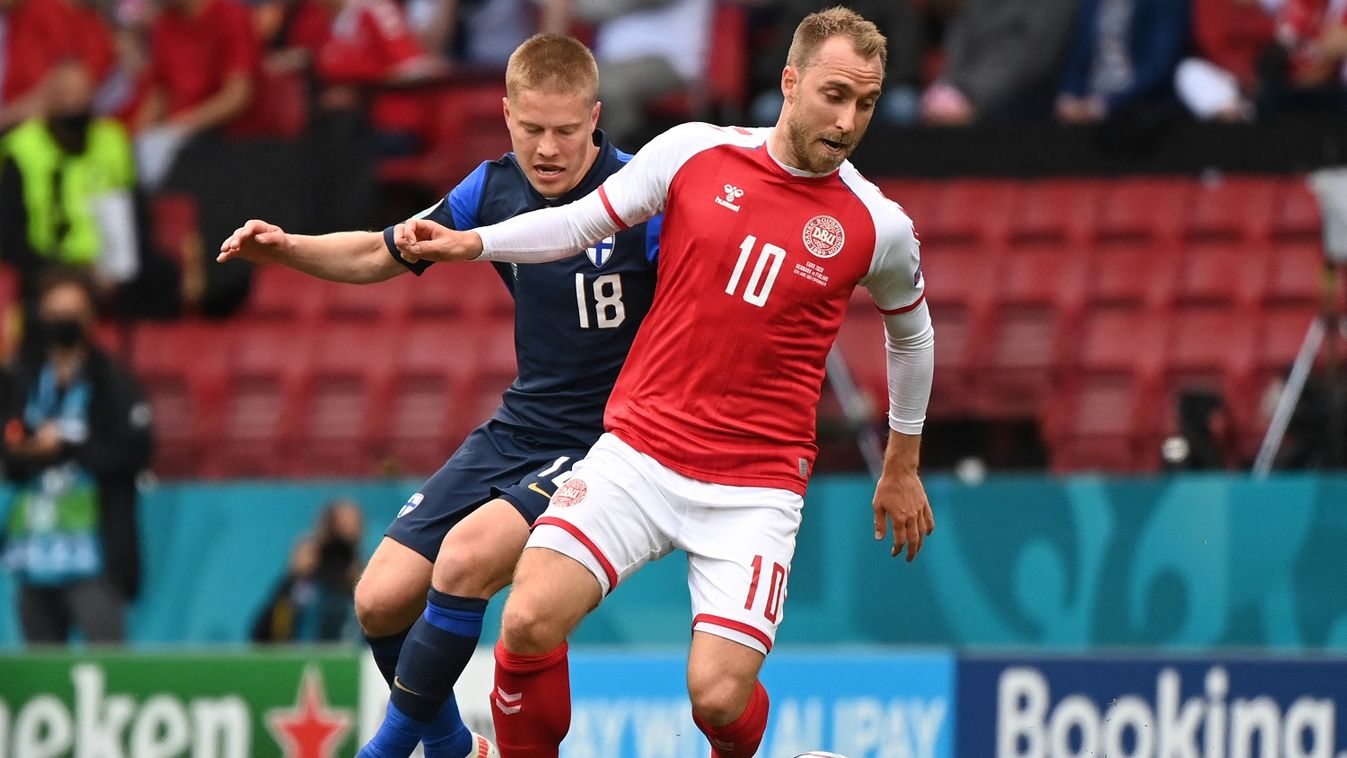 A pályán esett össze Eriksen, félbeszakadt a dán-finn meccs