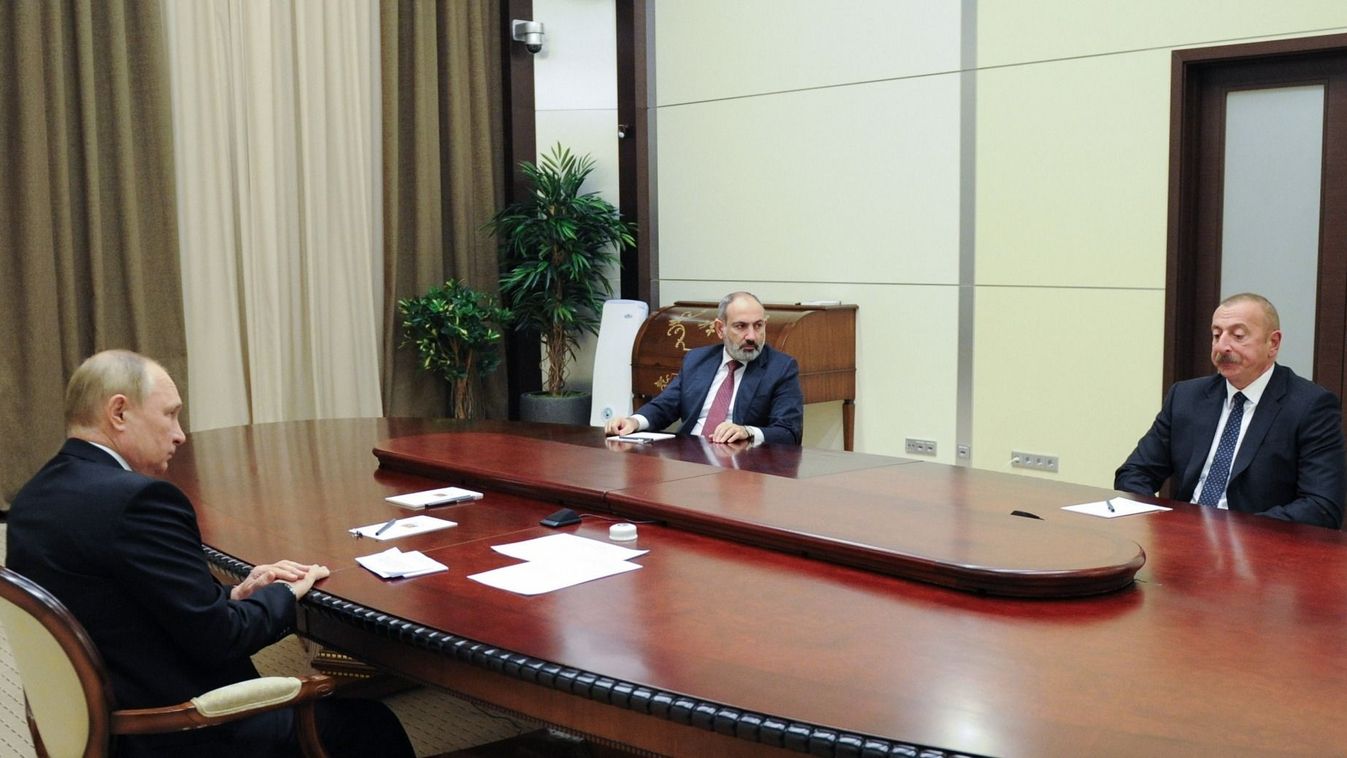 Az örmény-azeri békeszerződés mellett foglalt állást Putyin, Pasinján és Aliyev