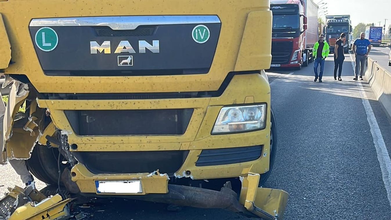 Teherautók ütköztek a nagyváradi körgyűrűn