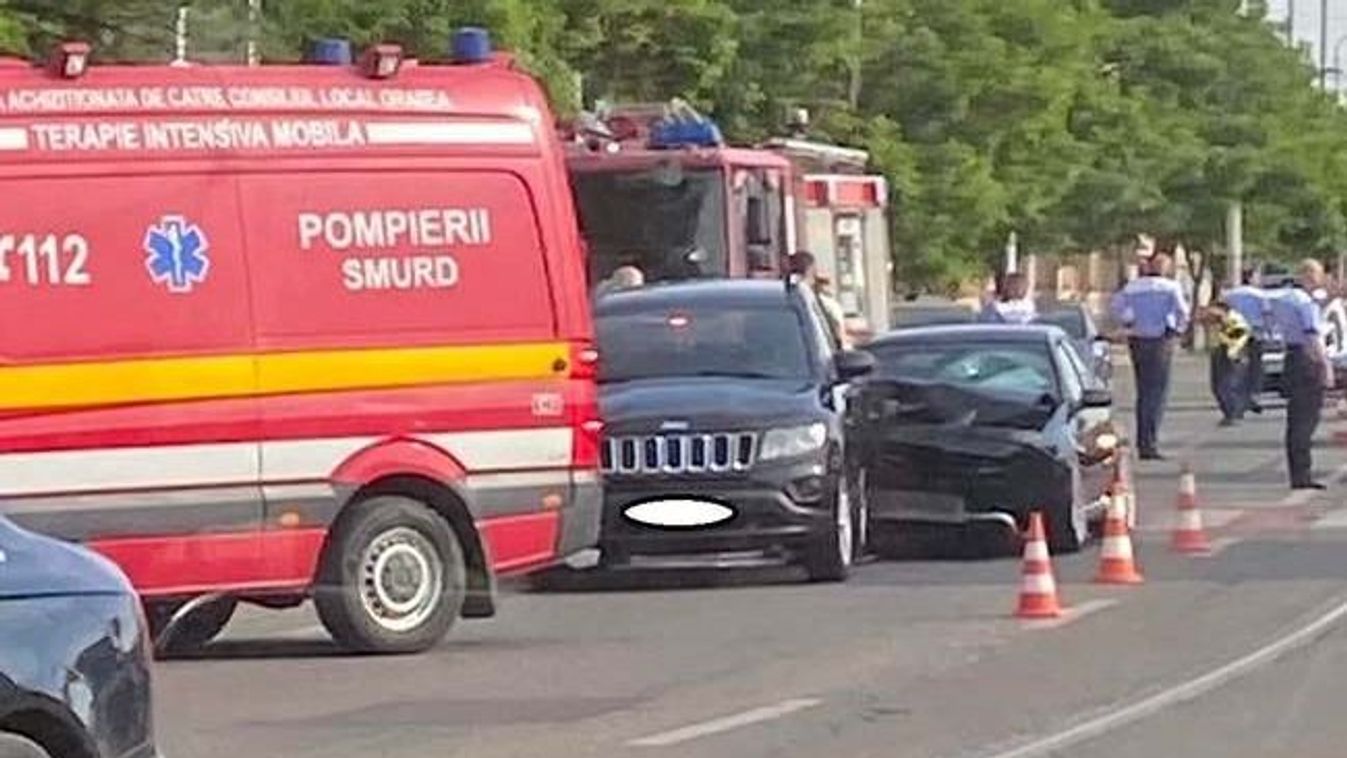 Két autó ütközött össze Nagyváradon