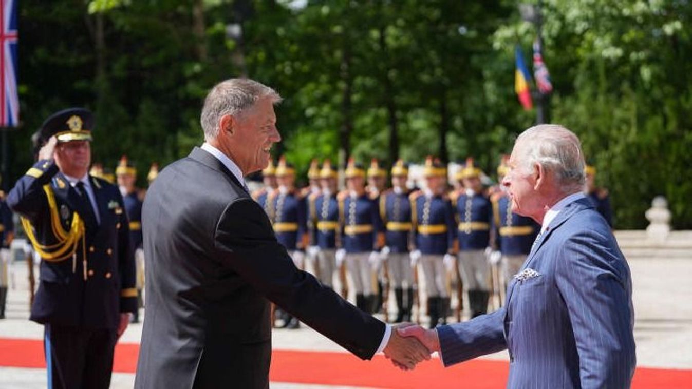 III. Károly brit királyt fogadta a román államfő a Cotroceni-palotában