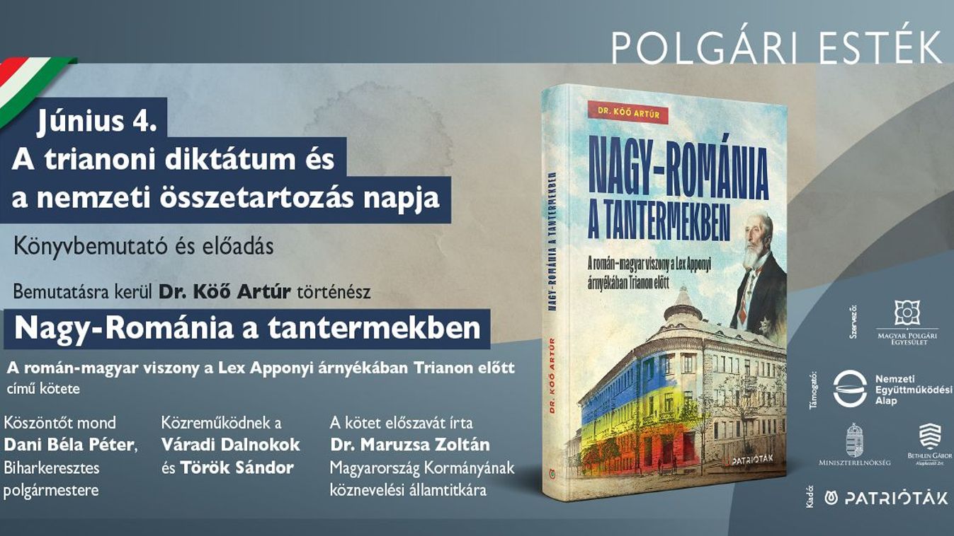 Könyvbemutatóval emlékeznek a nemzeti összetartozás napján